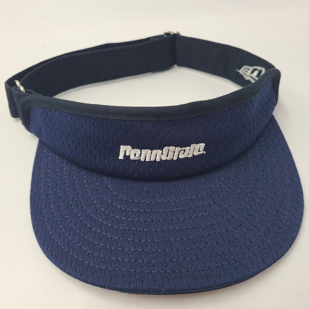 Vintage Penn State Nittany Lions Visor Hat Strapback New Era Blue White NCAA Men